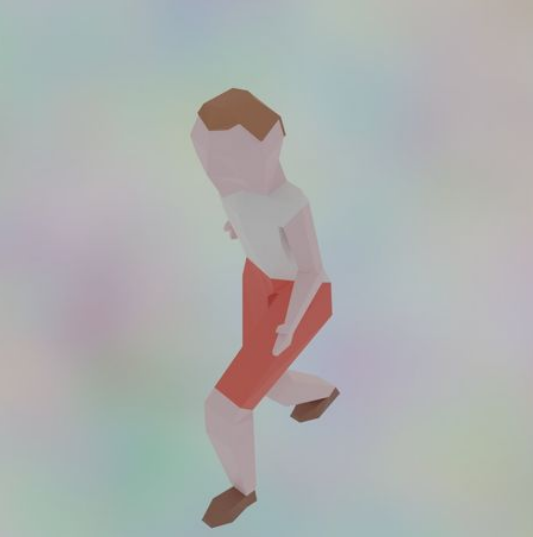 Low poly character concept art